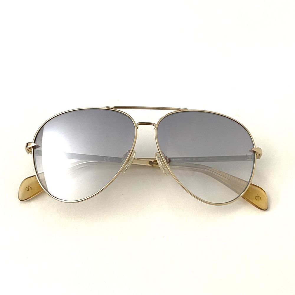 Rag and Bone Women's Sunglasses Gold Aviator Metal Frame RNB1006/S DYG 59 11 145
